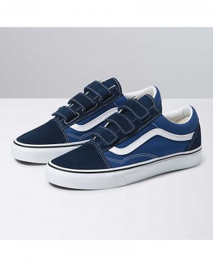 Men's Vans Old Skool V Shoes Blue | USA YBV-720896