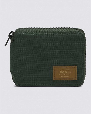 Men's Vans Ordway Zip Wallet Green | USA XSG-489516