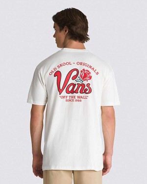 Men's Vans Pasa T-Shirt White | USA ELU-235709