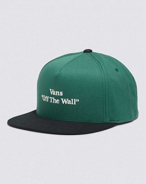 Men's Vans Quoted Snapback Hats Green | USA ELS-375048