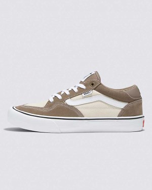 Men's Vans Rowan Skate Shoes Khaki | USA EAK-263185