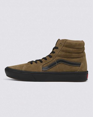 Men's Vans Sk8-Hi ComfyCush Suede Shoes Brown | USA DCP-253017