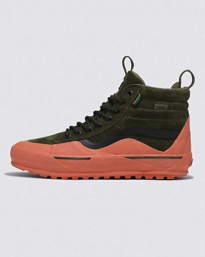 Men's Vans Sk8-Hi Dip MTE-2 Shoes Olive Orange | USA AED-285691