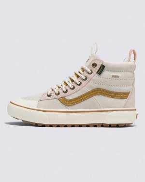 Men's Vans Sk8-Hi MTE-2 Shoes White Khaki | USA ZUO-951362