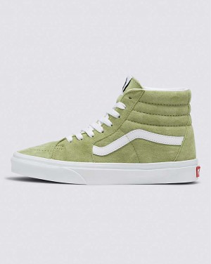 Men's Vans Sk8-Hi Pig Suede Shoes Green | USA HMK-096731