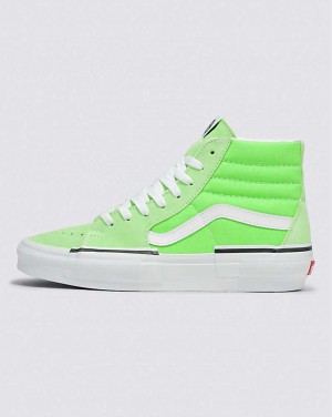 Men's Vans Sk8-Hi Rearrange Shoes Green White | USA WCS-795813