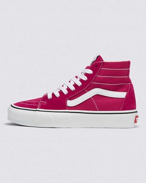 Men's Vans Sk8-Hi Tapered Shoes Red | USA VRO-075218