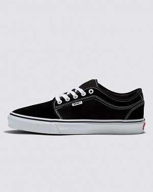 Men's Vans Skate Chukka Low Skate Shoes Black White | USA JNS-351694