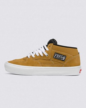 Men's Vans Skate Half Cab Skate Shoes Gold | USA ZWE-530924