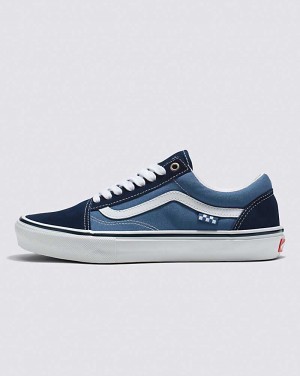 Men's Vans Skate Old Skool Skate Shoes Navy White | USA YSN-319520