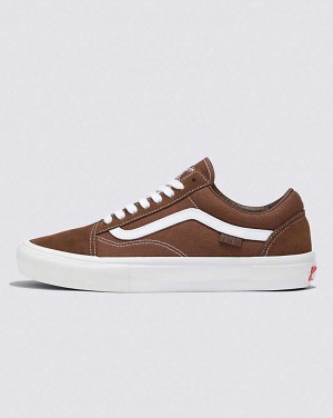 Men's Vans Skate Old Skool X Nick Michel Skate Shoes Brown White | USA HCW-352789