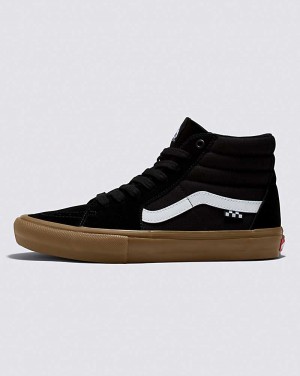 Men's Vans Skate Sk8-Hi Skate Shoes Black | USA DRW-621094