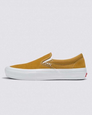 Men's Vans Skate Slip-On Wrapped Skate Shoes Gold | USA GHO-985601