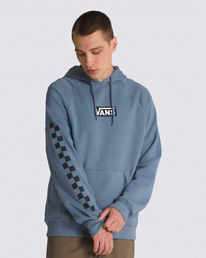 Men's Vans Versa Standard Pullover Hoodie Blue | USA CTX-718932