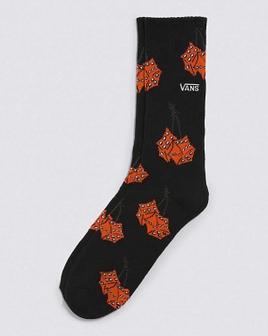 Men's Vans Winding Road Crew Sock Black | USA WKM-405861