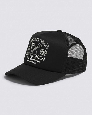 Men's Vans Winding Road Trucker Hats Black | USA AEX-418975