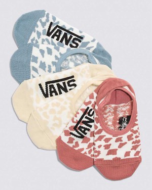 Women's Vans Cheetah Check Canoodle 3-Pack Sock Beige | USA OAW-325068