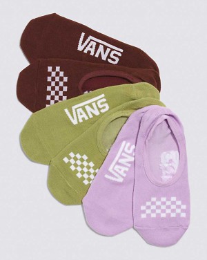 Women's Vans Classic Assorted Canoodle 3-pack Sock Chocolate | USA BKN-416052