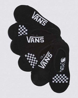 Women's Vans Classic Canoodle 3-Pack Sock Black White | USA ZBG-963042