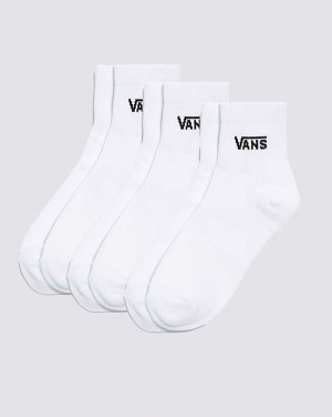 Women's Vans Classic Half Crew Sock White | USA BYZ-096723