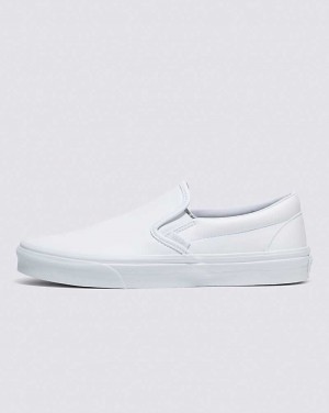 Women's Vans Classic Slip-On Tumble Shoes White | USA FVL-640917