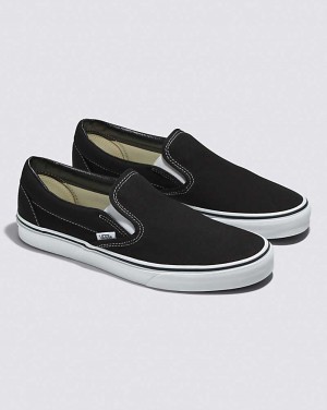 Women's Vans Classic Slip-On Wide Shoes Black | USA ICF-612935