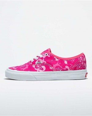 Women's Vans Customs Sparkle Swirl Authentic Shoes Pink | USA FOT-681350