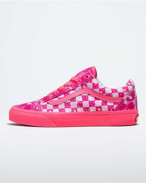 Women's Vans Customs Sparkle Swirl Old Skool Shoes Pink | USA UGA-914265