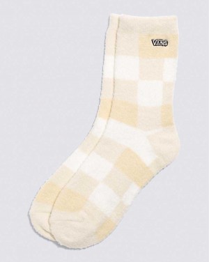 Women's Vans Fuzzy Sock Beige | USA QWF-426097