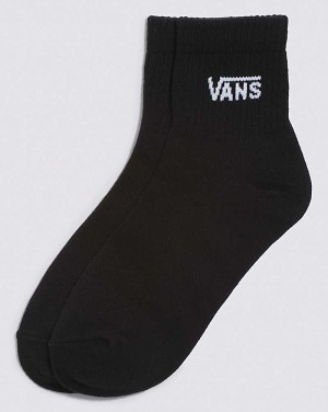 Women's Vans Half Crew Sock Black | USA AXJ-629480