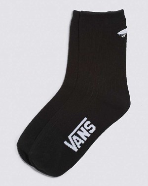 Women's Vans Kickin It Crew Sock Black | USA NJX-738562