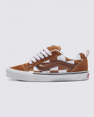 Women's Vans Knu Skool Shoes Brown | USA BUZ-428157