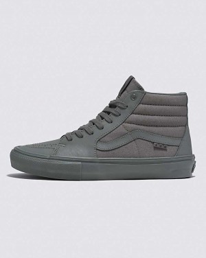 Women's Vans Mono Skate Sk8-Hi Skate Shoes Grey | USA NVK-586230