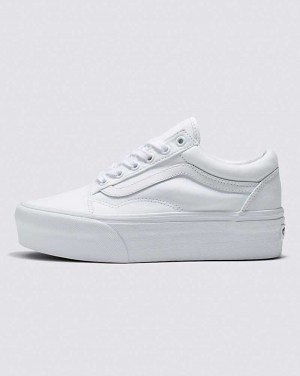 Women's Vans Old Skool Stackform Shoes White | USA RBC-791836