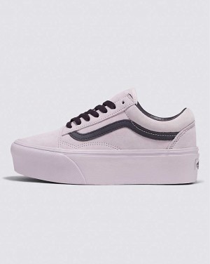 Women's Vans Old Skool Stackform Suede Shoes Lavender | USA QRA-502814