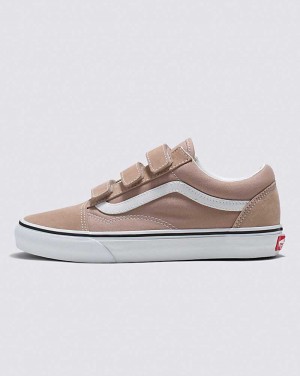 Women's Vans Old Skool V Suede/Canvas Shoes Beige | USA XMP-316540