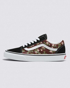 Women's Vans Old Skool Wallflower Floral Shoes Chocolate | USA PBM-581973