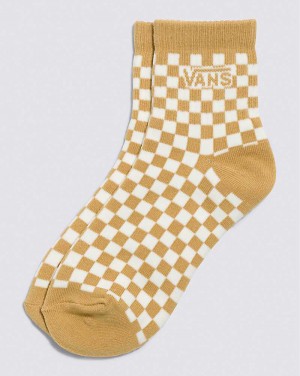 Women's Vans PNP Half Crew Sock Yellow | USA ZKA-640875