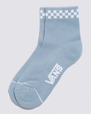 Women's Vans Peek-A-Check Crew Sock Blue | USA LEM-784359