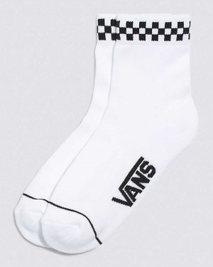 Women's Vans Peek-A-Check Crew Sock White | USA CJP-695281