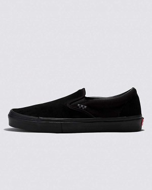 Women's Vans Skate Slip-On Skate Shoes Black | USA NGU-598041