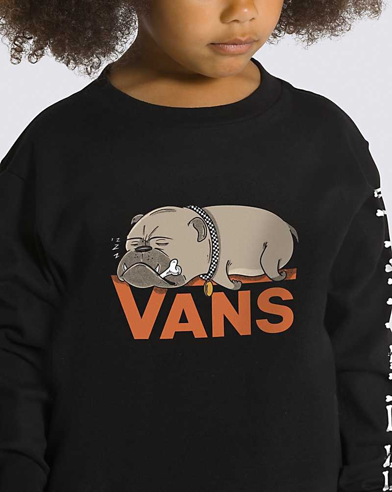 Kids' Vans Little Kids Chillax Long Sleeve T-Shirt Black | USA JLG-913756