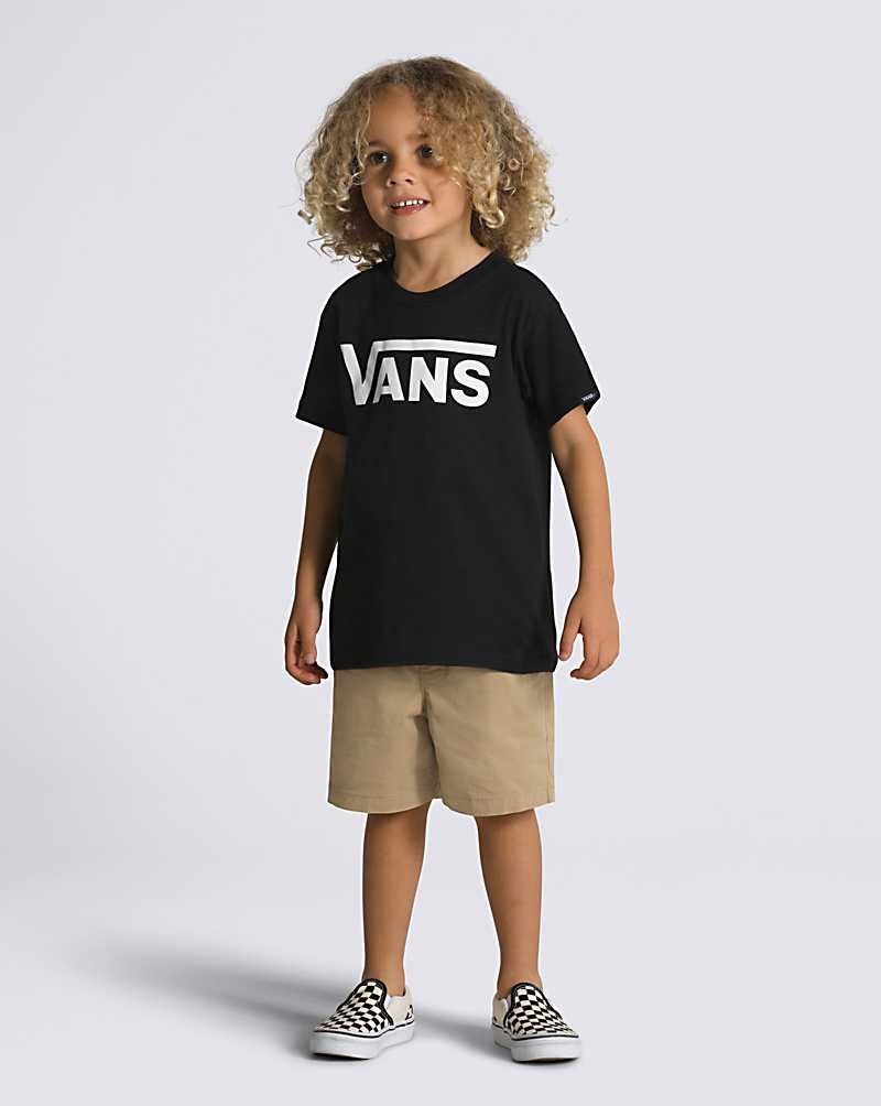 Kids' Vans Little Kids Classic T-Shirt Black White | USA XCL-634579