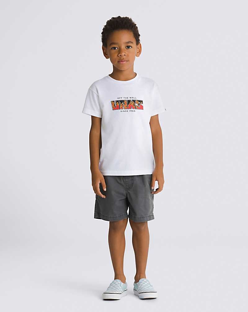 Kids' Vans Little Kids Digi Flame T-Shirt White | USA TGK-685104