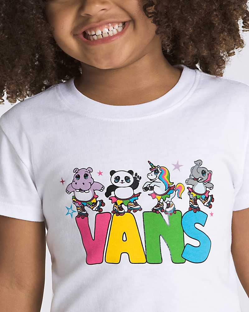 Kids' Vans Little Kids Disco Critters T-Shirt White | USA ZHB-649310