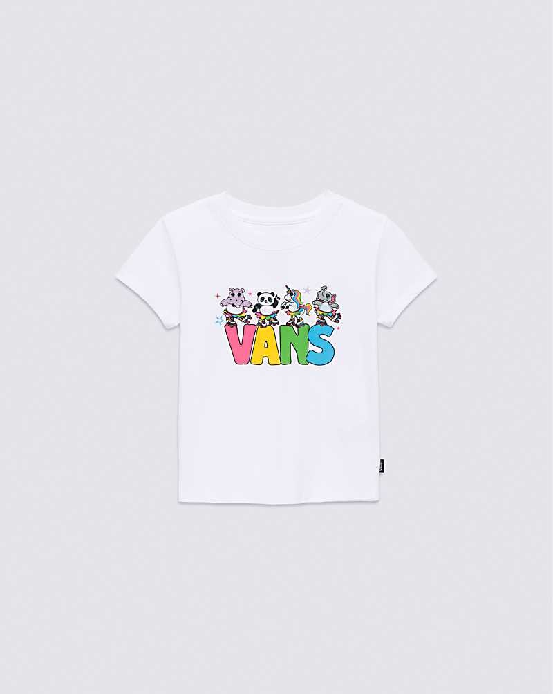 Kids' Vans Little Kids Disco Critters T-Shirt White | USA ZHB-649310