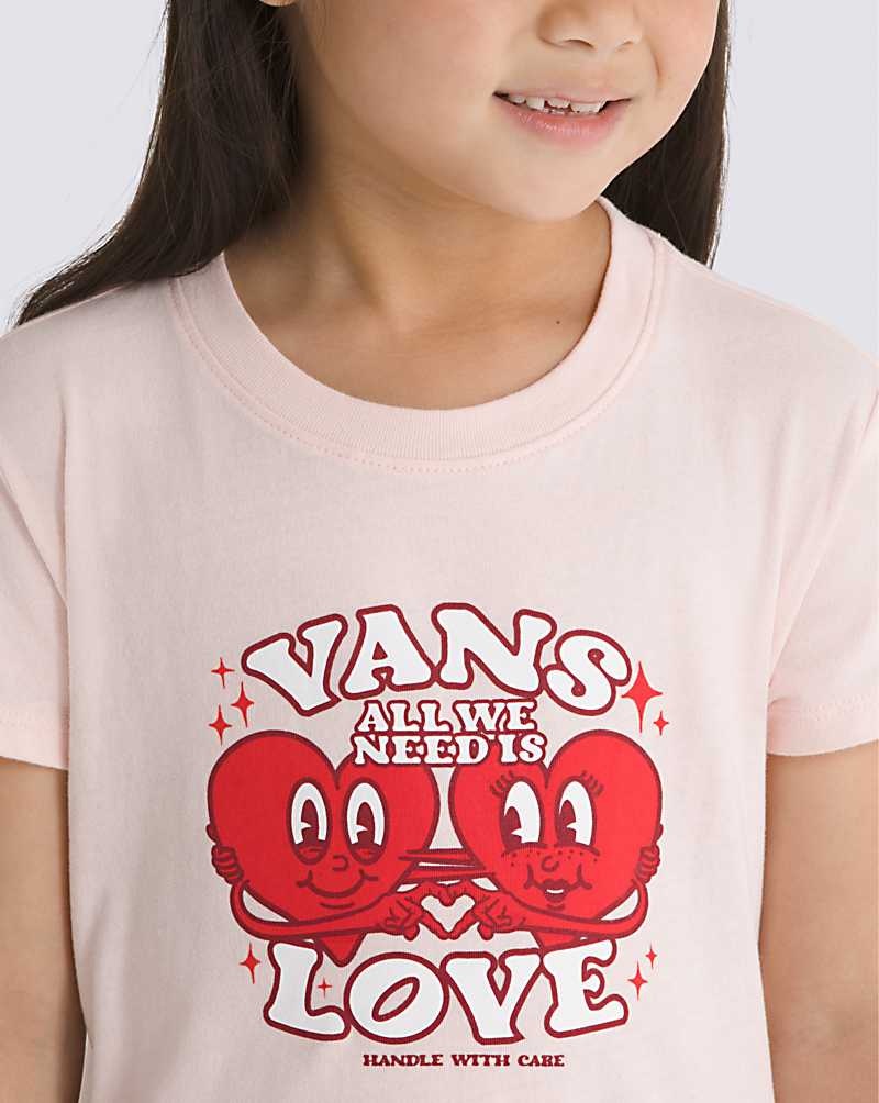 Kids' Vans Little Kids Love Heart Long Sleeve T-Shirt Rose | USA PIW-675280