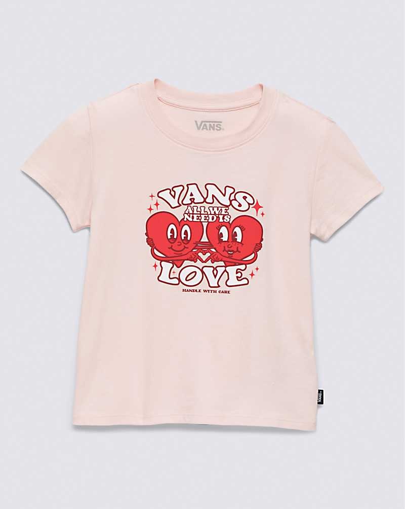 Kids' Vans Little Kids Love Heart Long Sleeve T-Shirt Rose | USA PIW-675280