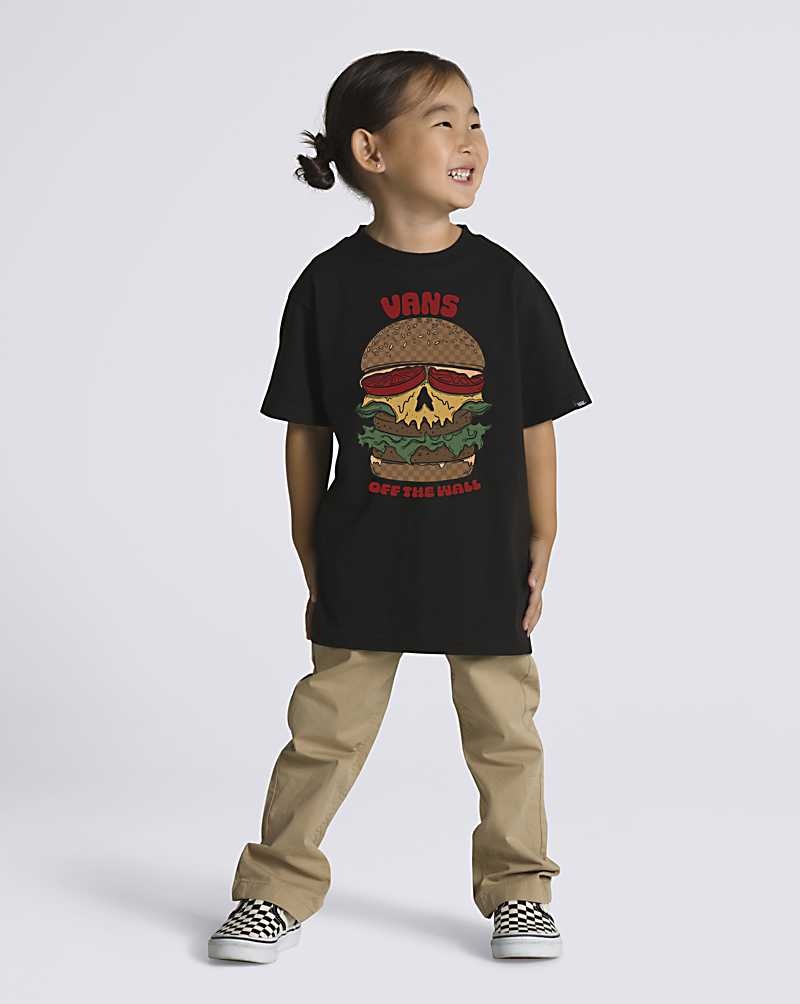 Kids' Vans Little Kids Skullburger T-Shirt Black | USA IMF-351708