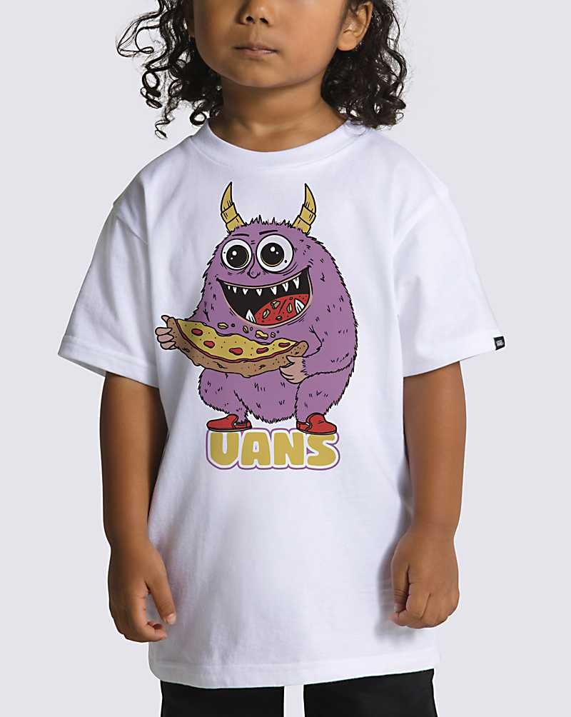 Kids' Vans Little Kids Snack Attack Monster T-Shirt White | USA DEC-318945